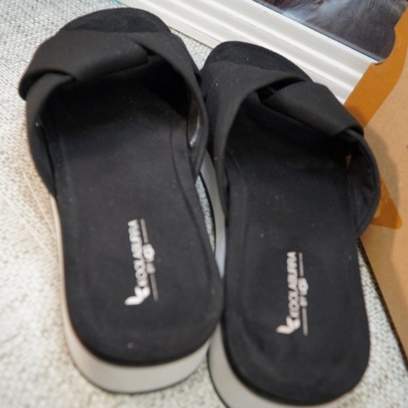 NEW KOOLABURRA CARENZA BU UGG BLACK 9M SLIDE ON SANDALS 3063 - Picture 3 of 9